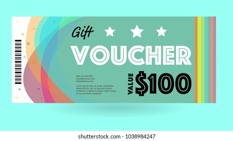 Gift Voucher vector illustration
