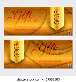 Gift voucher. Vector, illustration.