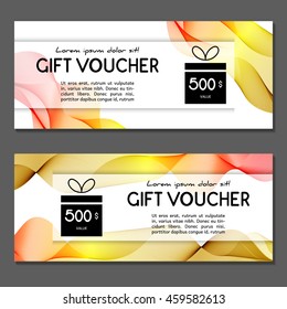 Gift voucher. Vector, illustration.