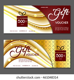 Gift voucher. Vector, illustration.