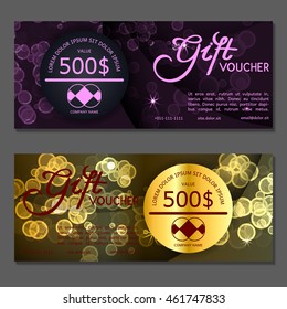 Gift voucher. Vector, illustration.