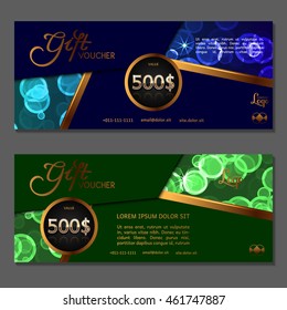 Gift voucher. Vector, illustration.