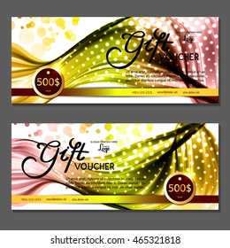 Gift voucher. Vector, illustration.