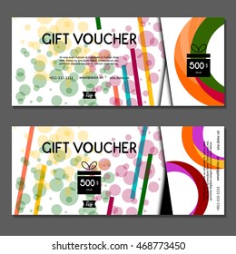 Gift voucher. Vector, illustration.