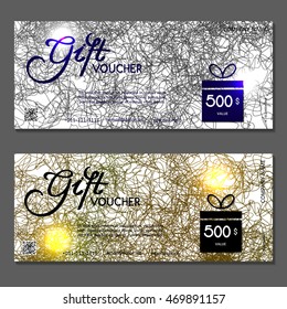 Gift voucher. Vector, illustration.