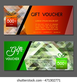 Gift voucher. Vector, illustration.