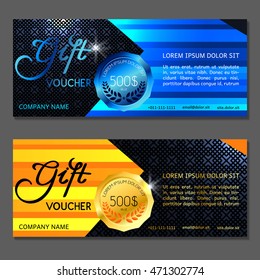 Gift voucher. Vector, illustration.