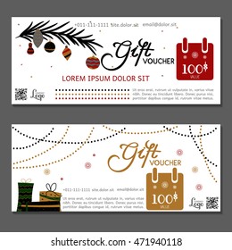 Gift voucher. Vector, illustration.