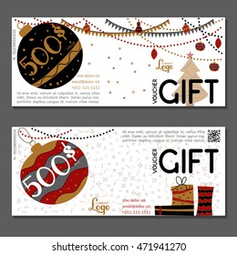 Gift voucher. Vector, illustration.