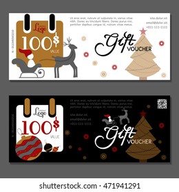 Gift voucher. Vector, illustration.