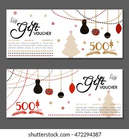 Gift voucher. Vector, illustration.