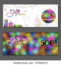 Gift voucher. Vector, illustration.