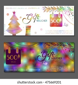 Gift voucher. Vector, illustration.