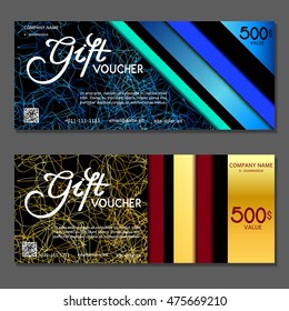 Gift voucher. Vector, illustration.