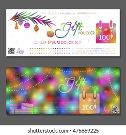 Gift voucher. Vector, illustration.