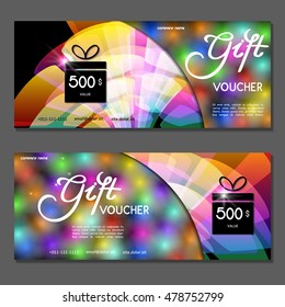 Gift voucher. Vector, illustration.