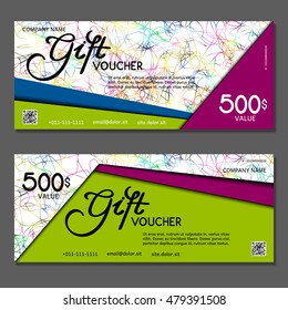 Gift voucher. Vector, illustration.