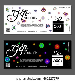 Gift voucher. Vector, illustration.