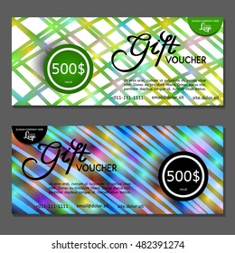 Gift voucher. Vector, illustration.