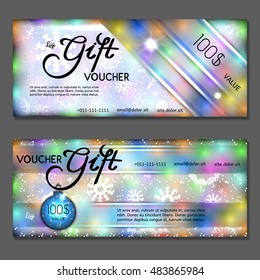 Gift voucher. Vector, illustration.