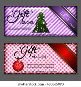 Gift voucher. Vector, illustration.