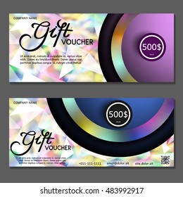Gift voucher. Vector, illustration.