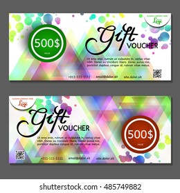 Gift voucher. Vector, illustration.
