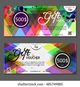 Gift voucher. Vector, illustration.