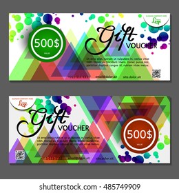 Gift voucher. Vector, illustration.