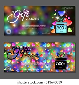 Gift voucher. Vector, illustration.