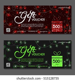 Gift voucher. Vector, illustration.