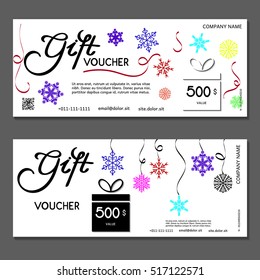Gift voucher. Vector, illustration.