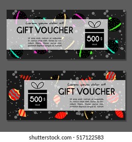 Gift voucher. Vector, illustration.
