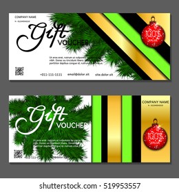 Gift voucher. Vector, illustration.
