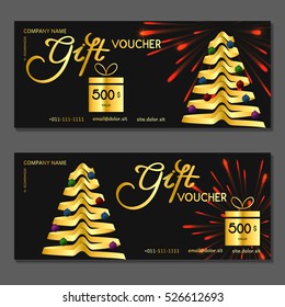 Gift voucher. Vector, illustration.