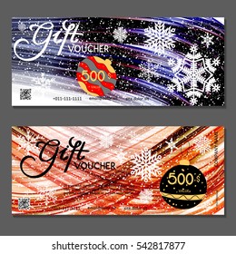 Gift voucher. Vector, illustration.
