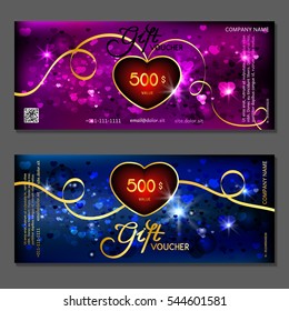 Gift voucher. Vector, illustration.