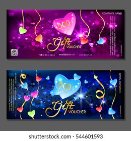 Gift voucher. Vector, illustration.