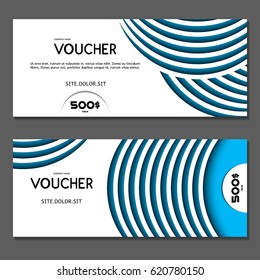 Gift voucher. Vector, illustration. 