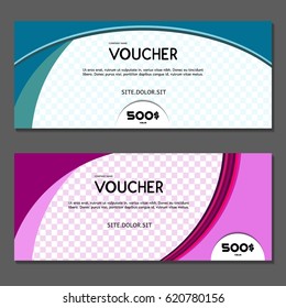 Gift voucher. Vector, illustration. 