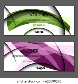 Gift voucher. Vector, illustration. 