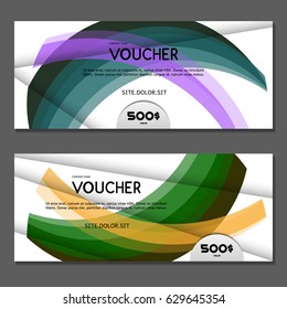 Gift voucher. Vector, illustration. 