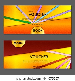 Gift voucher. Vector, illustration. 
