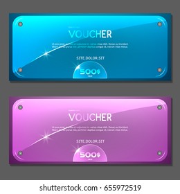 Gift voucher. Vector, illustration. 