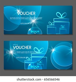 Gift voucher. Vector, illustration.