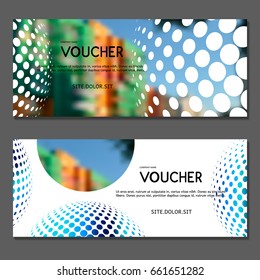 Gift voucher. Vector, illustration. 