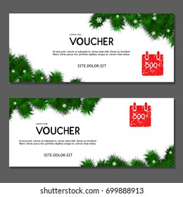 Gift voucher. Vector, illustration. 