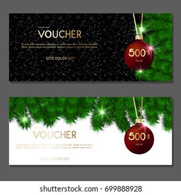 Gift voucher. Vector, illustration. 