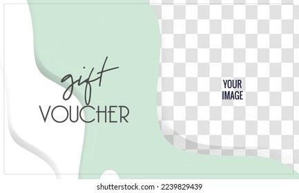 Gift voucher vector illustration. Background design coupon or invitation.