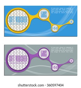 Gift voucher. Vector, illustration. Card template.